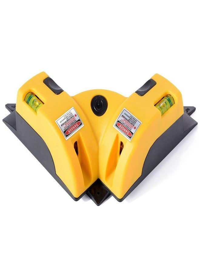 KARDIFF Right Angle 90 Degree Laser Level - Cross Line Tiling Leveling Laser Beam Measurement Tool with Horizontal & Vertical Line Projection and Two Suction Cups - Image 1